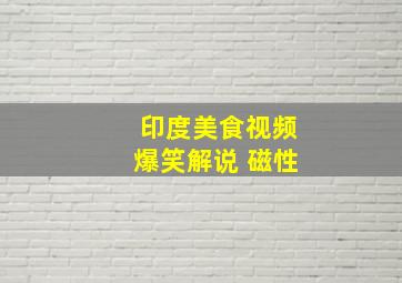 印度美食视频爆笑解说 磁性